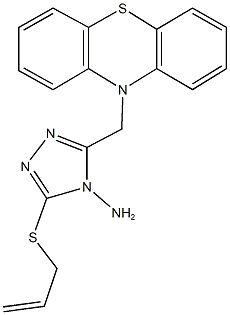 3-(allylsulfanyl)-5-(10H-phenothiazin-10-ylmethyl)-4H-1,2,4-triazol-4-ylamine Struktur