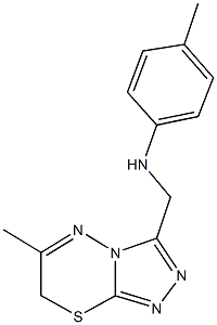 N-(4-methylphenyl)-N-[(6-methyl-7H-[1,2,4]triazolo[3,4-b][1,3,4]thiadiazin-3-yl)methyl]amine Struktur