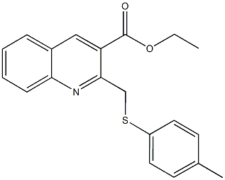 ethyl 2-{[(4-methylphenyl)sulfanyl]methyl}-3-quinolinecarboxylate Struktur