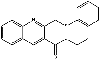 ethyl 2-[(phenylsulfanyl)methyl]-3-quinolinecarboxylate Struktur