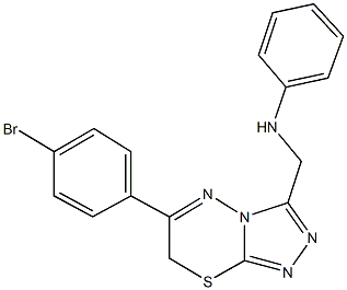 N-{[6-(4-bromophenyl)-7H-[1,2,4]triazolo[3,4-b][1,3,4]thiadiazin-3-yl]methyl}-N-phenylamine Struktur