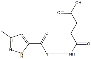 4-{2-[(3-methyl-1H-pyrazol-5-yl)carbonyl]hydrazino}-4-oxobutanoic acid Struktur