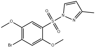 1-[(4-bromo-2,5-dimethoxyphenyl)sulfonyl]-3-methyl-1H-pyrazole Struktur