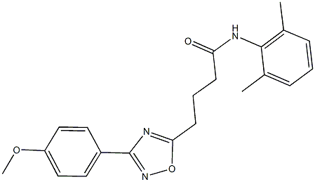 N-(2,6-dimethylphenyl)-4-[3-(4-methoxyphenyl)-1,2,4-oxadiazol-5-yl]butanamide Struktur