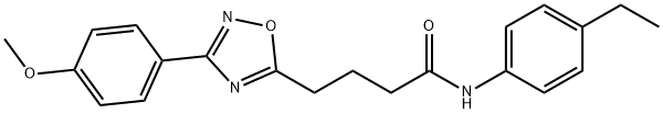 N-(4-ethylphenyl)-4-[3-(4-methoxyphenyl)-1,2,4-oxadiazol-5-yl]butanamide Struktur