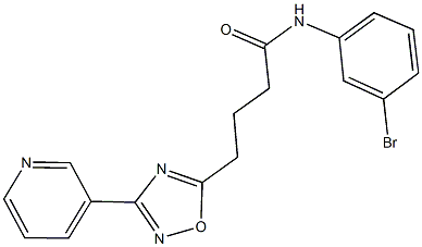 N-(3-bromophenyl)-4-[3-(3-pyridinyl)-1,2,4-oxadiazol-5-yl]butanamide Struktur