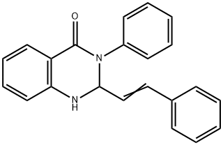 3-phenyl-2-(2-phenylvinyl)-2,3-dihydro-4(1H)-quinazolinone Struktur