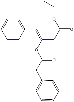 ethyl 4-phenyl-3-[(phenylacetyl)oxy]-3-butenoate Struktur