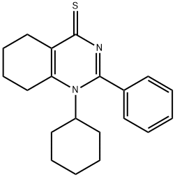 1-cyclohexyl-2-phenyl-5,6,7,8-tetrahydro-4(1H)-quinazolinethione Struktur