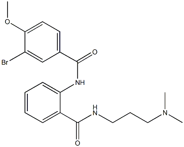 3-bromo-N-[2-({[3-(dimethylamino)propyl]amino}carbonyl)phenyl]-4-methoxybenzamide Struktur