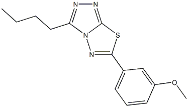 3-butyl-6-(3-methoxyphenyl)[1,2,4]triazolo[3,4-b][1,3,4]thiadiazole Struktur