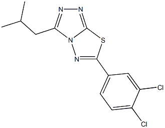 6-(3,4-dichlorophenyl)-3-isobutyl[1,2,4]triazolo[3,4-b][1,3,4]thiadiazole Struktur