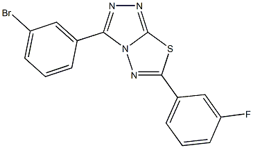 3-(3-bromophenyl)-6-(3-fluorophenyl)[1,2,4]triazolo[3,4-b][1,3,4]thiadiazole Struktur