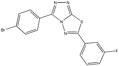 3-(4-bromophenyl)-6-(3-fluorophenyl)[1,2,4]triazolo[3,4-b][1,3,4]thiadiazole Struktur