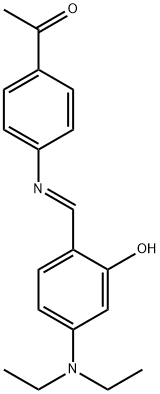 1-(4-{[4-(diethylamino)-2-hydroxybenzylidene]amino}phenyl)ethanone Struktur