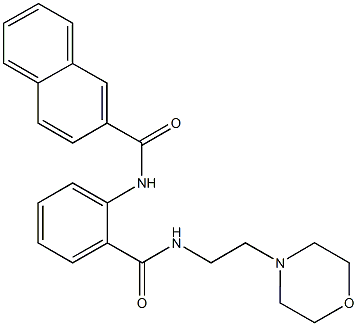 N-[2-({[2-(4-morpholinyl)ethyl]amino}carbonyl)phenyl]-2-naphthamide Struktur