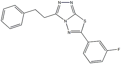 6-(3-fluorophenyl)-3-(2-phenylethyl)[1,2,4]triazolo[3,4-b][1,3,4]thiadiazole Struktur