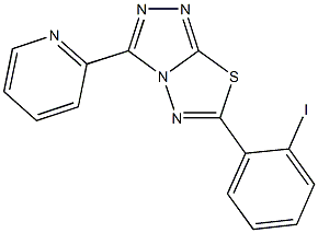 6-(2-iodophenyl)-3-(2-pyridinyl)[1,2,4]triazolo[3,4-b][1,3,4]thiadiazole Struktur