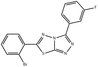 6-(2-bromophenyl)-3-(3-fluorophenyl)[1,2,4]triazolo[3,4-b][1,3,4]thiadiazole Struktur