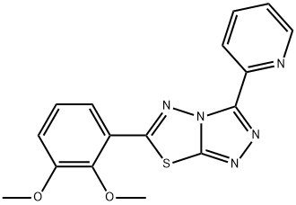 6-(2,3-dimethoxyphenyl)-3-(2-pyridinyl)[1,2,4]triazolo[3,4-b][1,3,4]thiadiazole Struktur