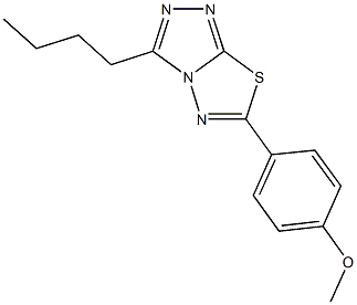 3-butyl-6-(4-methoxyphenyl)[1,2,4]triazolo[3,4-b][1,3,4]thiadiazole Struktur