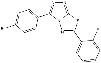 3-(4-bromophenyl)-6-(2-fluorophenyl)[1,2,4]triazolo[3,4-b][1,3,4]thiadiazole Struktur