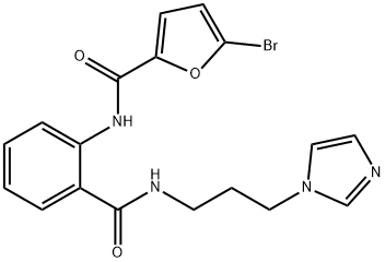 5-bromo-N-[2-({[3-(1H-imidazol-1-yl)propyl]amino}carbonyl)phenyl]-2-furamide Struktur