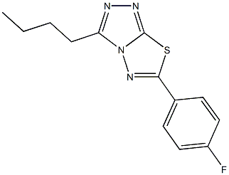 3-butyl-6-(4-fluorophenyl)[1,2,4]triazolo[3,4-b][1,3,4]thiadiazole Struktur