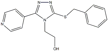 2-[3-(benzylsulfanyl)-5-(4-pyridinyl)-4H-1,2,4-triazol-4-yl]ethanol Struktur