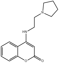 4-{[2-(1-pyrrolidinyl)ethyl]amino}-2H-chromen-2-one Struktur