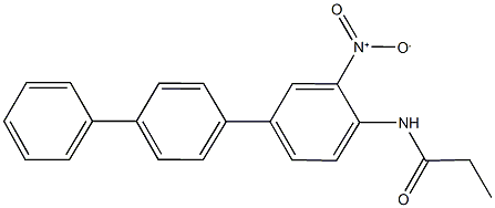 N-(3-nitro[1,1':4',1''-terphenyl]-4-yl)propanamide Struktur