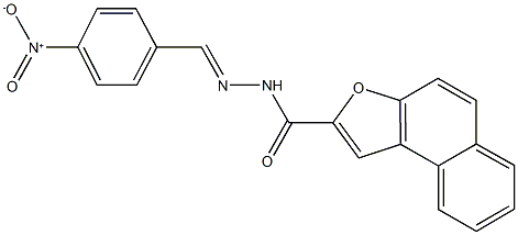 N'-{4-nitrobenzylidene}naphtho[2,1-b]furan-2-carbohydrazide Struktur