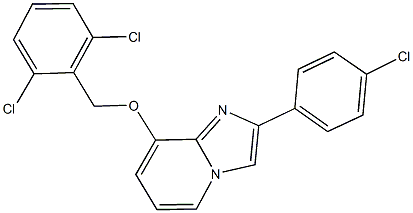 2-(4-chlorophenyl)-8-[(2,6-dichlorobenzyl)oxy]imidazo[1,2-a]pyridine Struktur