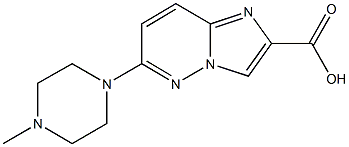 6-(4-methyl-1-piperazinyl)imidazo[1,2-b]pyridazine-2-carboxylic acid Struktur