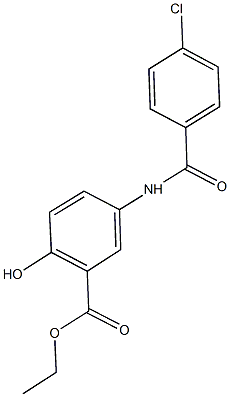 ethyl 5-[(4-chlorobenzoyl)amino]-2-hydroxybenzoate Struktur