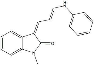 3-(3-anilino-2-propenylidene)-1-methyl-1,3-dihydro-2H-indol-2-one Struktur