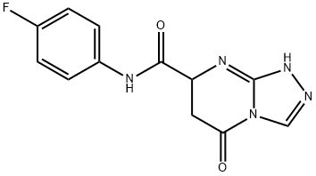 N-(4-fluorophenyl)-5-oxo-5,6,7,8-tetrahydro[1,2,4]triazolo[4,3-a]pyrimidine-7-carboxamide Struktur