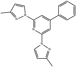 2,6-bis(3-methyl-1H-pyrazol-1-yl)-4-phenylpyridine Struktur