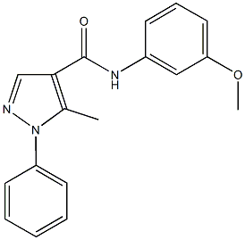 N-(3-methoxyphenyl)-5-methyl-1-phenyl-1H-pyrazole-4-carboxamide Struktur