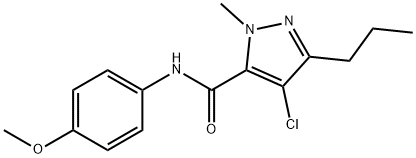 4-chloro-N-(4-methoxyphenyl)-1-methyl-3-propyl-1H-pyrazole-5-carboxamide Struktur