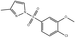 1-[(4-chloro-3-methoxyphenyl)sulfonyl]-3-methyl-1H-pyrazole Struktur