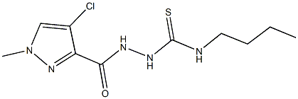 N-butyl-2-[(4-chloro-1-methyl-1H-pyrazol-3-yl)carbonyl]hydrazinecarbothioamide Struktur