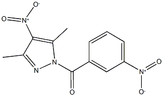 4-nitro-1-{3-nitrobenzoyl}-3,5-dimethyl-1H-pyrazole Struktur