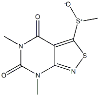 5,7-dimethyl-3-(methylsulfinyl)isothiazolo[3,4-d]pyrimidine-4,6(5H,7H)-dione Struktur