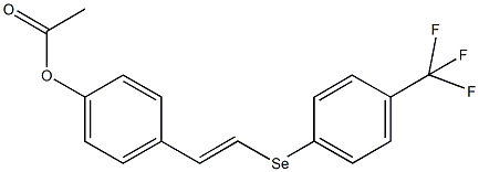 4-(2-{[4-(trifluoromethyl)phenyl]selanyl}vinyl)phenyl acetate Struktur