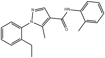 1-(2-ethylphenyl)-5-methyl-N-(2-methylphenyl)-1H-pyrazole-4-carboxamide Struktur