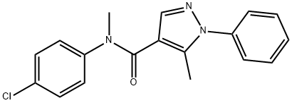 N-(4-chlorophenyl)-N,5-dimethyl-1-phenyl-1H-pyrazole-4-carboxamide Struktur