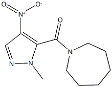 1-({4-nitro-1-methyl-1H-pyrazol-5-yl}carbonyl)azepane Struktur