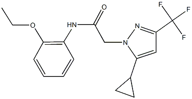 2-[5-cyclopropyl-3-(trifluoromethyl)-1H-pyrazol-1-yl]-N-(2-ethoxyphenyl)acetamide Struktur