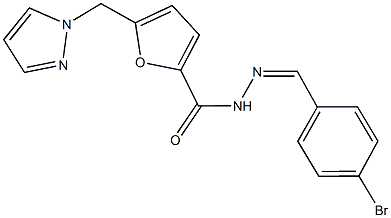 N'-(4-bromobenzylidene)-5-(1H-pyrazol-1-ylmethyl)-2-furohydrazide Struktur